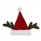 Northlight Red and Brown Reindeer Antlers Santa Hat Unisex Adult Christmas Costume Accessory - One Size